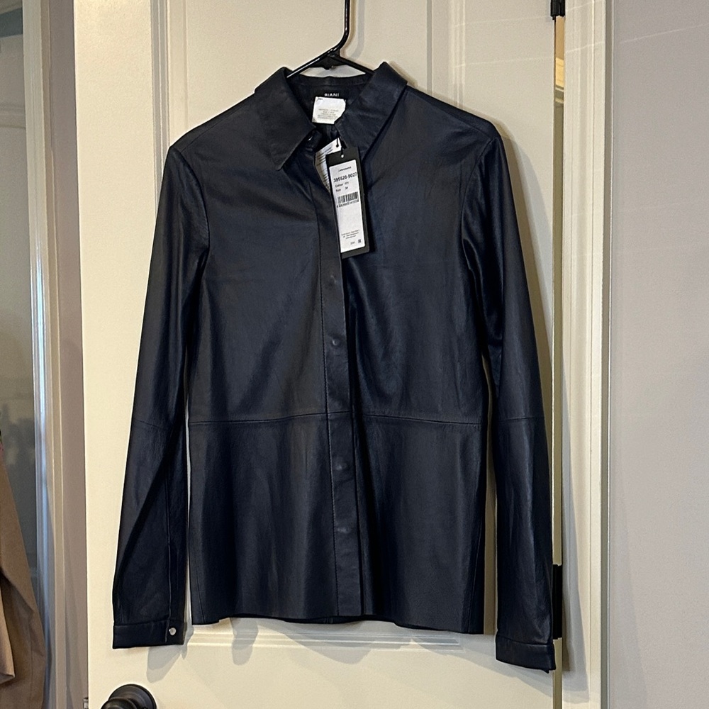 RIANI Midnight Leather Shirt